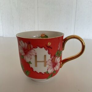 Lou Rota for Anthropologie coffee mug monogram H.